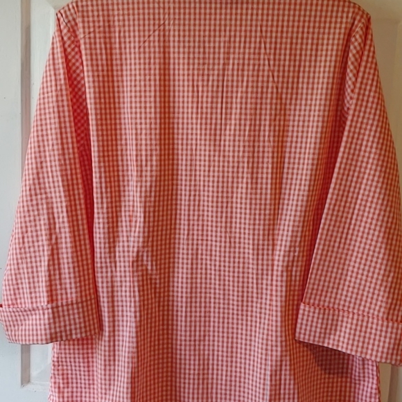 Peach Gingham Check Shirt 18/20 - Picture 3 of 7